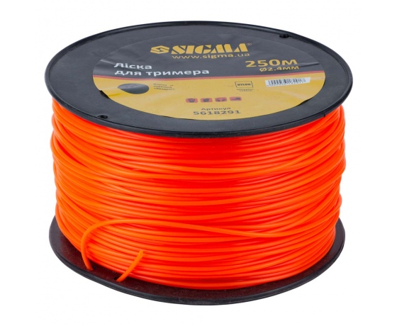 Фото 2 - Леска для триммера круг Ø2.4мм 250м катушка SIGMA (5618291)