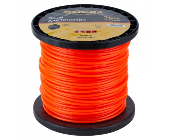 Фото 2 - Леска для триммера круг Ø2.7мм 75м катушка SIGMA (5618341)