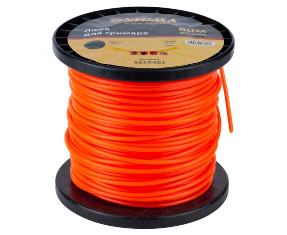 Фото 2 - Леска для триммера круг Ø3.0мм 60м катушка SIGMA (5618401)