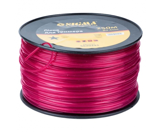 Фото 2 - Леска для триммера звезда Ø2.4мм 250м катушка SIGMA (5620291)