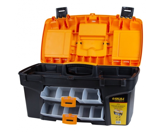 Фото 5 - Ящик для инструмента со съёмными органайзерами и консолью 534×291×280мм SIGMA (7404141)