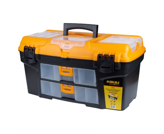 Фото 2 - Ящик для инструмента со съёмными органайзерами и консолью 534×291×280мм SIGMA (7404141)