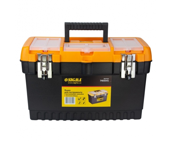 Фото 3 - Ящик для инструмента (металлические замки) 413×212×244мм SIGMA (7403541)