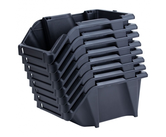 Фото 6 - Набор лотков для метизов 8шт с креплениями (черный) SIGMA (7418371)