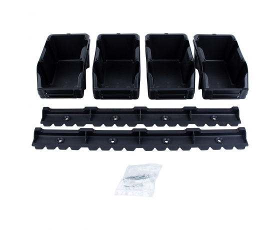Фото 2 - Набор лотков для метизов 8шт с креплениями (черный) SIGMA (7418371)