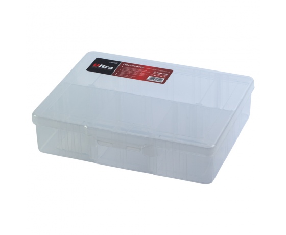 Фото 2 - Органайзер пластиковый прозрачный 6 отсеков 190×160×50мм ULTRA (7417042)