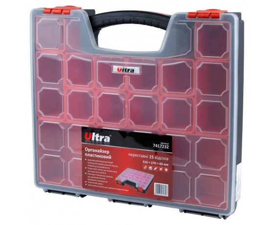 Фото 6 - Органайзер пластиковый переставные 15 отсеков 310×270×60мм ULTRA (7417232)