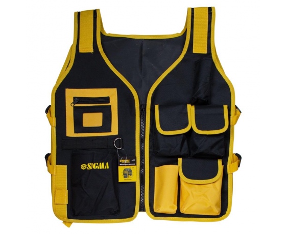 Фото 2 - Жилет монтажника 7 карманов 500×595мм SIGMA (9450311)