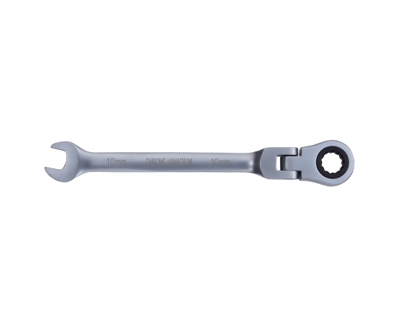 Фото 3 - Ключ рожково-накидной трещоточный с шарниром 10мм CrV satine SIGMA (6022601)