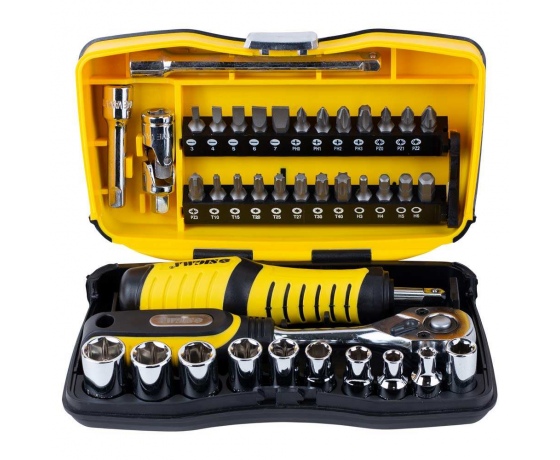 Фото 3 - Набор насадок торцевых и биты 1/4