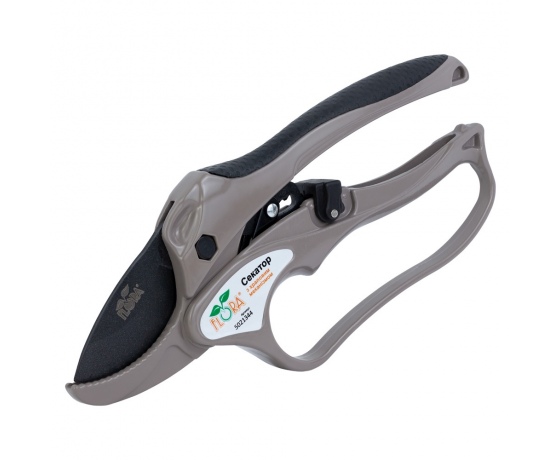 Фото 4 - Секатор с храповым механизмом 205мм нержавеющая сталь FLORA (5021344)