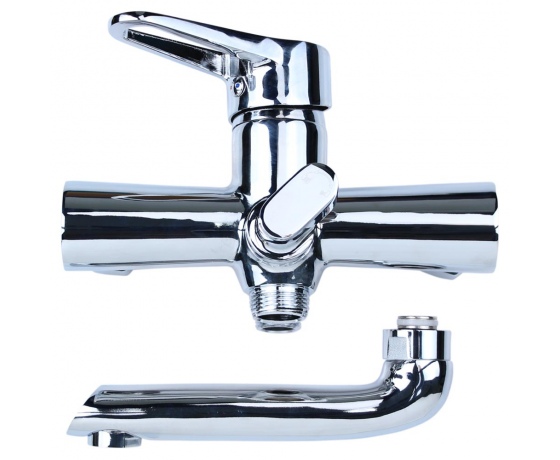 Фото 5 - Смеситель HK Ø35 для ванны гусак прямой 150мм дивертор встроенный картриджный AQUATICA (HK-2C130C)