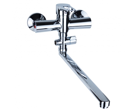 Фото 2 - Смеситель HL Ø35 для ванны гусак прямой 350мм дивертор выносной картриджный AQUATICA (HL-3C230C)