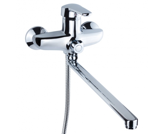 Фото 2 - Смеситель HM Ø40 для ванны гусак прямой 350мм дивертор встроенный картриджный AQUATICA (HM-2C231C)