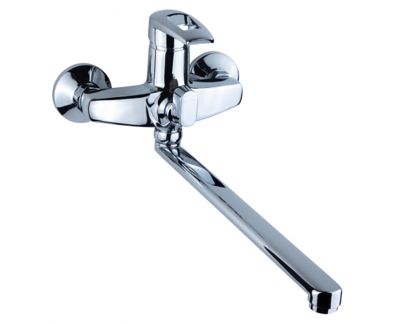 Фото 2 - Смеситель KM Ø35 для ванны гусак прямой 350мм дивертор встроенный картриджный AQUATICA (KM-2C233C)