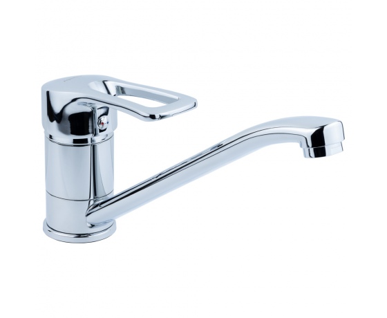 Фото 2 - Смеситель MD Ø40 для кухни гусак прямой 250мм на шпильке AQUATICA (MD-2B244C)