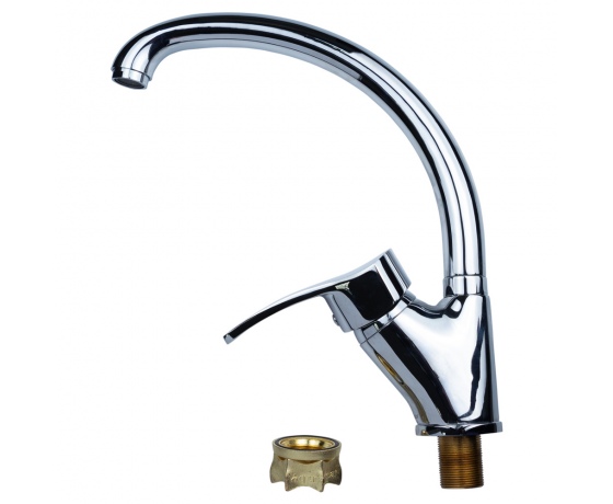 Фото 4 - Смеситель ML Ø40 для кухни гусак ухо лат. шток на гайке AQUATICA (ML-4B441C)