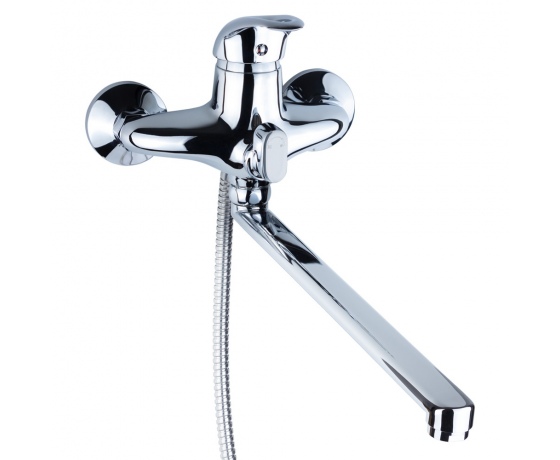 Фото 2 - Смеситель NK Ø40 для ванны гусак прямой 350мм дивертор встроенный картриджный AQUATICA (NK-2C232C)