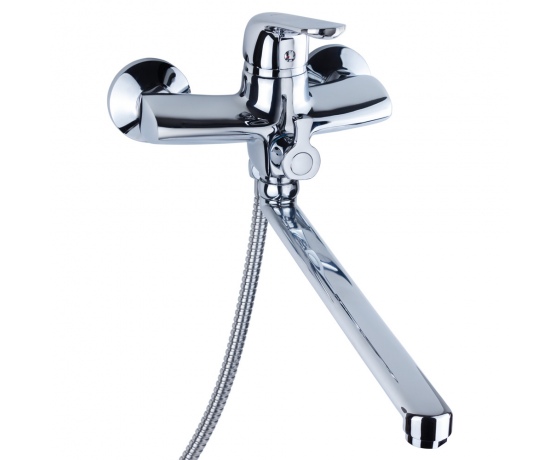 Фото 2 - Смеситель NM Ø40 для ванны гусак прямой 350мм дивертор встроенный картриджный AQUATICA (NM-2C234C)