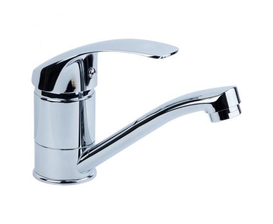 Фото 2 - Смеситель SD Ø40 для кухни гусак прямой 150мм на гайке TAU (SD-1B143C)