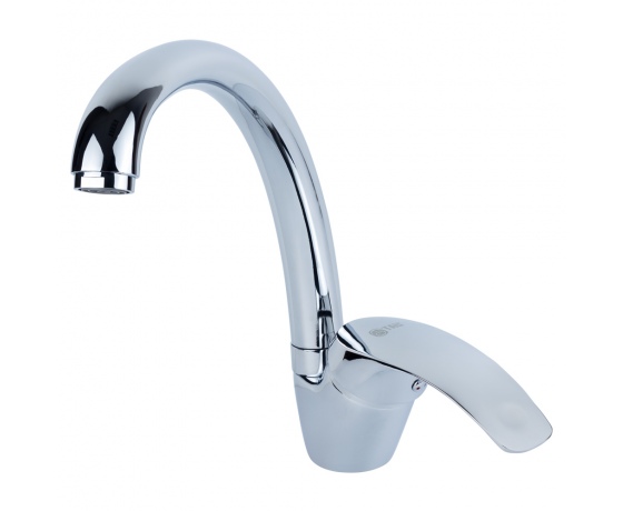 Фото 2 - Смеситель SD Ø40 для кухни гусак ухо на гайке TAU (SD-4B143C)