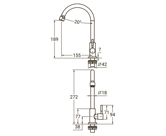 Фото 3 - Смеситель KT 1/2