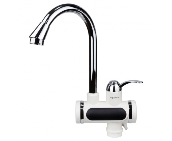 Фото 2 - Кран-водонагреватель проточный JZ 3.0кВт 0,4-5бар для кухни гусак ухо на гайке AQUATICA (JZ-6B141W)