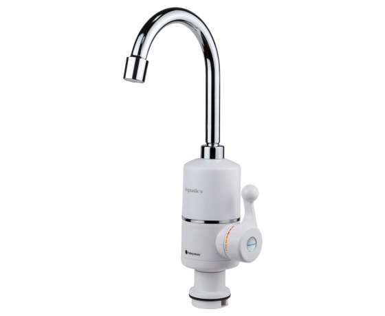 Фото 2 - Кран-водонагреватель проточный NZ 3.0кВт 0,4-5бар для кухни гусак ухо на гайке AQUATICA (NZ-6B112W)