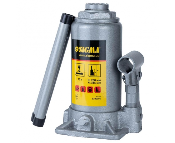 Фото 2 - Домкрат гидравлический бутылочный 10т H 200-385мм Standard SIGMA (6106101)