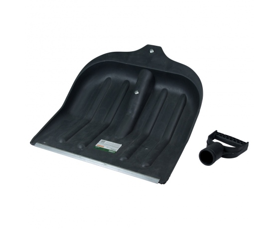 Фото 2 - Лопата для уборки снега пластиковая с алюминиевой планкой 435×470×10мм (чёрная) GRAD (5049415)