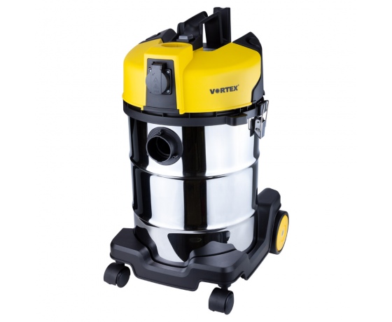 Фото 2 - Пылесос строительный 1400Вт 3.2м3/мин 22КПа нержавеющий бак 30л VORTEX (5346483)