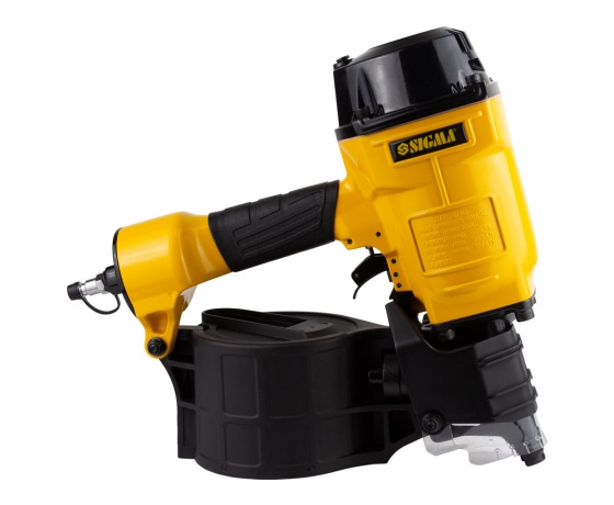 Фото 8 - Пневмопистолет гвоздезабивной катушечный 1.56л/удар 8бар гвозди 45-70мм SIGMA (6713511)