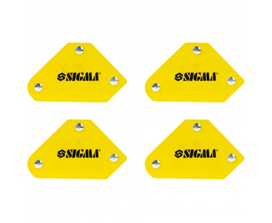 Фото 2 - Набор держателей магнитных мини 4кг 52×20×40×16×38мм (45,90,135°) 4шт SIGMA (4270251)