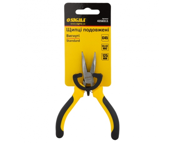 Фото 4 - Длинногубцы изогнутые 125мм Standard SIGMA (4356511)
