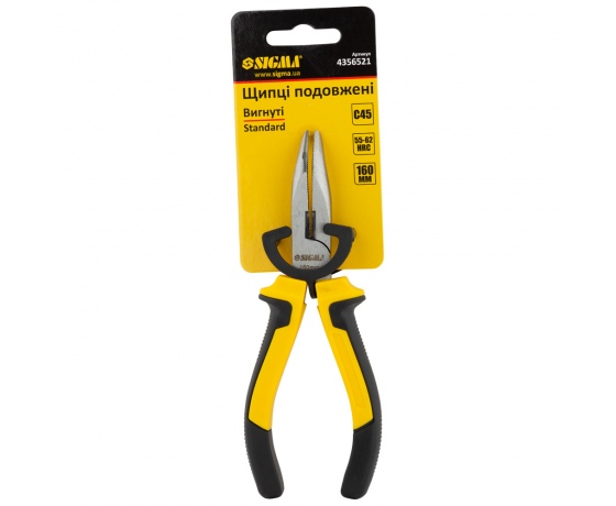 Фото 5 - Длинногубцы изогнутые 160мм Standard SIGMA (4356521)