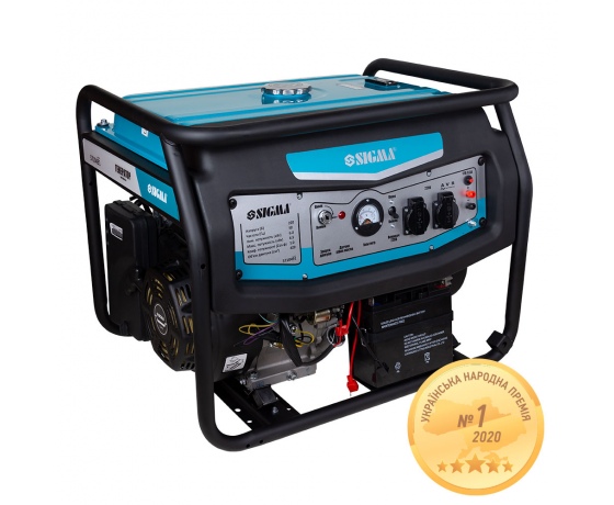 Фото 2 - Генератор бензиновый 6.0/6.5кВт 4-х тактный электрозапуск SIGMA (5710491)