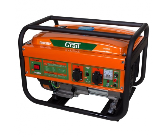Фото 4 - Генератор бензиновый 2.5/2.8кВт 4-х тактный ручной запуск GRAD (5710915)