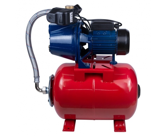 Фото 3 - Станция 0.75кВт Hmax 45м Qmax 55л/мин (самовсасывающий насос) 24л Украина WETRON (775042/24)