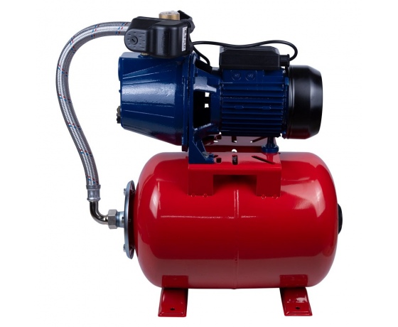 Фото 3 - Станция 1.1кВт Hmax 50м Qmax 60л/мин (самовсасывающий насос) 24л Украина WETRON (775044/24)