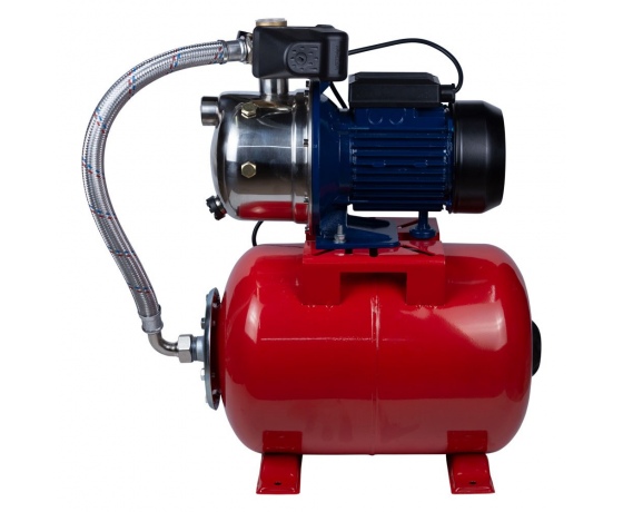 Фото 3 - Станция 0.75кВт Hmax 42м Qmax 50л/мин (самовсасывающий насос нерж) 24л Украина WETRON (775052/24)