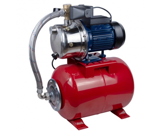 Фото 2 - Станция 0.75кВт Hmax 42м Qmax 50л/мин (самовсасывающий насос нерж) 24л Украина WETRON (775052/24)