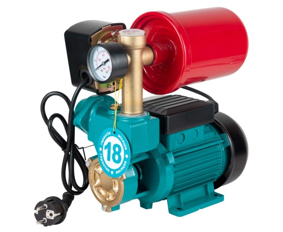 Фото 3 - Станция 0.37кВт Hmax 32м Qmax 40л/мин (вихревой насос) 1л AQUATICA (776016)