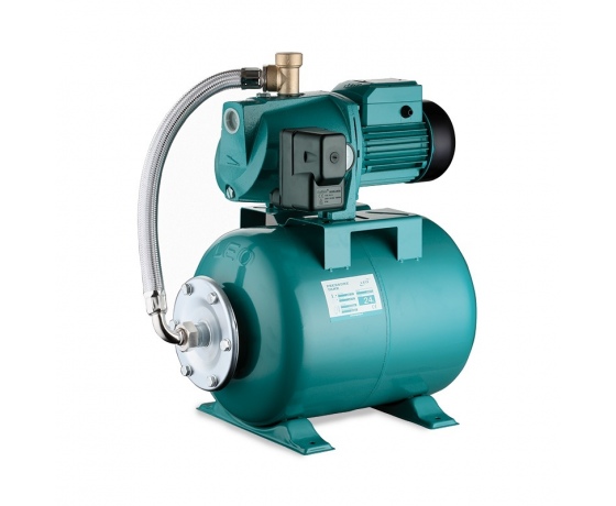 Фото 2 - Станция 0.5кВт Hmax 41м Qmax 60л/мин (самовсасывающий насос) 24л LEO (776221)