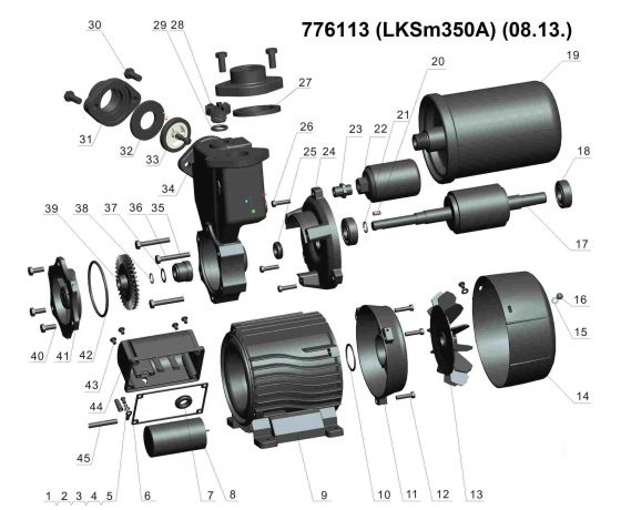 Фото 5 - Станция 0.35кВт Hmax 35м Qmax 40л/мин (вихревой насос) 1л LEO (776113)
