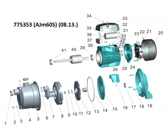 Фото 4 - Насос центробежный самовсасывающий 0.6кВт Hmax 43м Qmax 47л /мин (нерж) LEO 3.0 (775353)