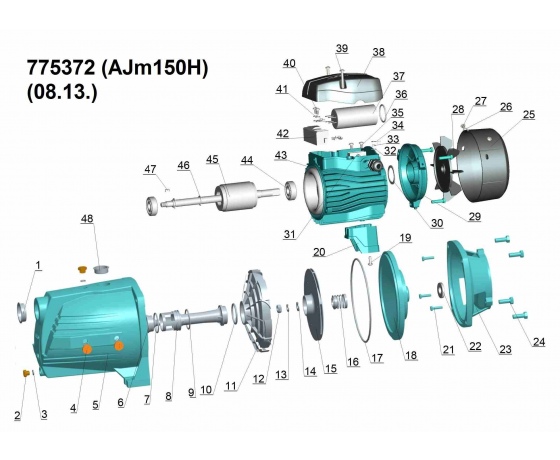 Фото 5 - Насос центробежный самовсасывающий 1.5кВт Hmax 72м Qmax 60л/мин LEO 3.0 (775372)