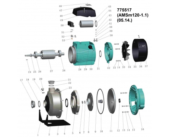 Фото 4 - Насос центробежный 1,1кВт Hmax 30.2м Qmax 160л/мин (нерж) LEO 3.0 (775517)