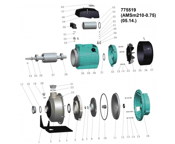 Фото 3 - Насос центробежный 0.75кВт Hmax 16.8м Qmax 300л/мин (нерж) LEO 3.0 (775519)