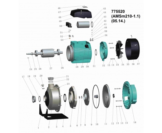 Фото 3 - Насос центробежный 1.1кВт Hmax 19.7м Qmax 300л/мин (нерж) LEO 3.0 (775520)