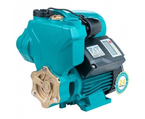 Фото 2 - Станция 0.37кВт Hmax 40м Qmax 39л/мин (вихревой насос) 1л + рег давления LEO 3.0 (776150)